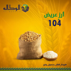 بذور أرز 104 عريض الحبة